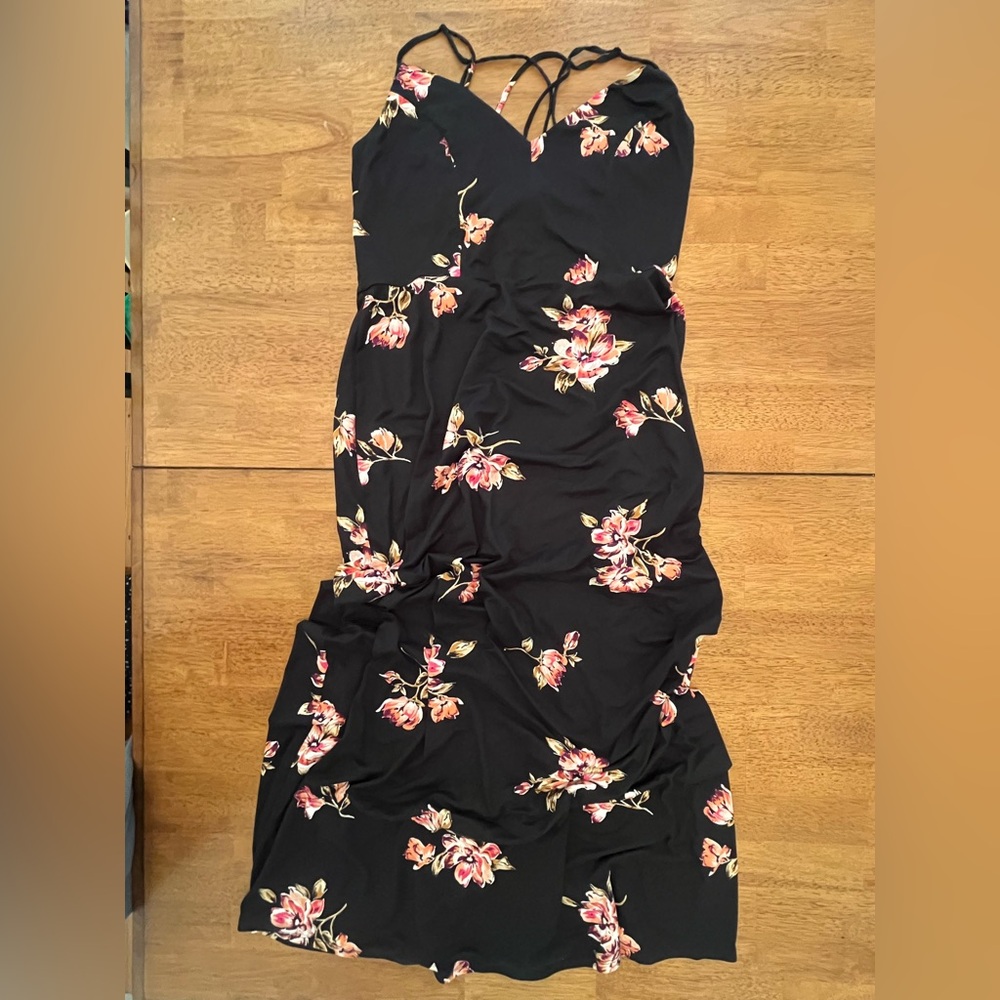 Nine Britton Black Floral Maxi Dress